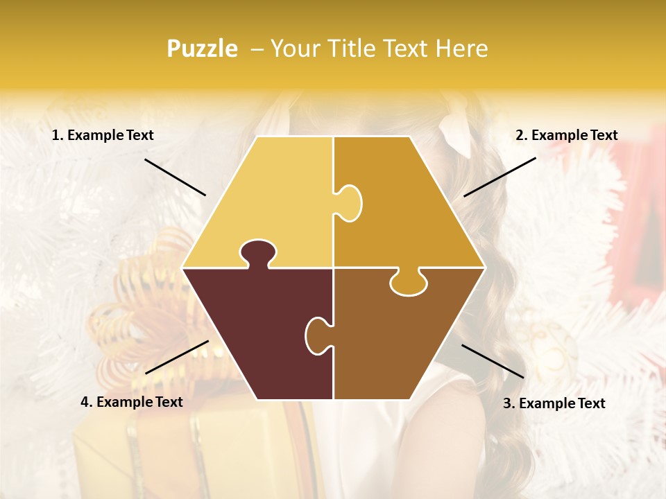 Box Decoration Girl PowerPoint Template