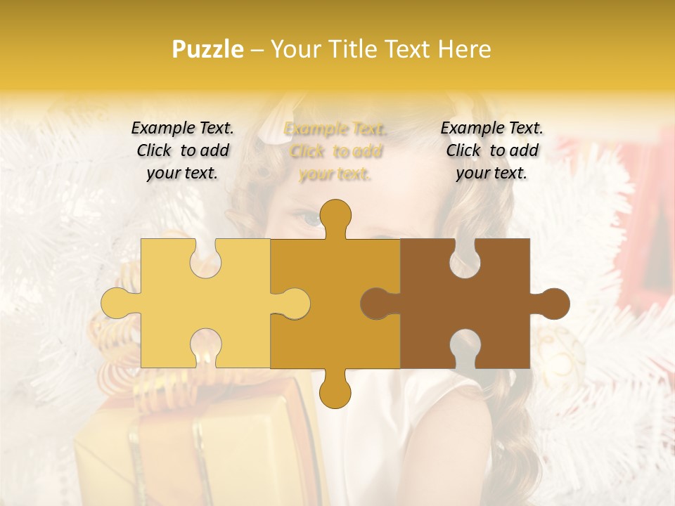 Box Decoration Girl PowerPoint Template