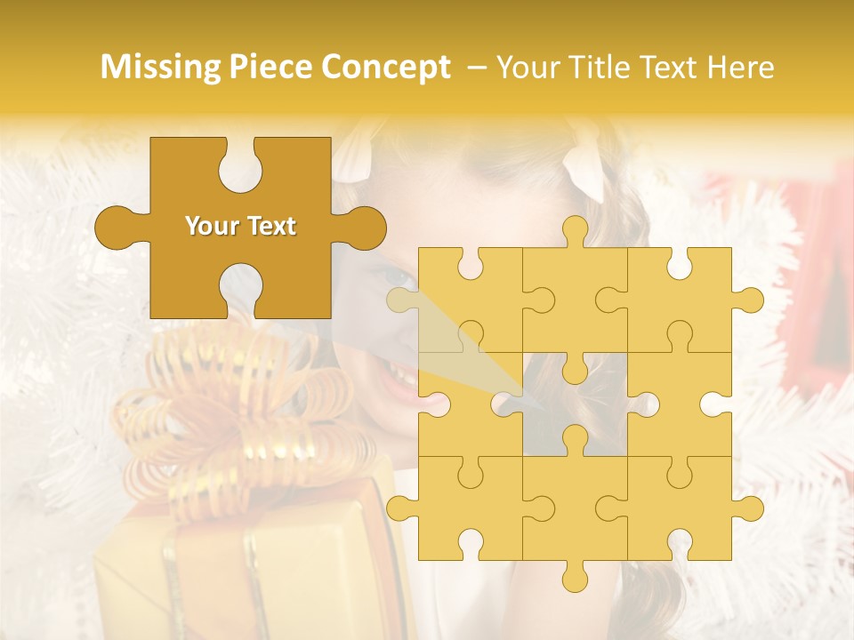 Box Decoration Girl PowerPoint Template