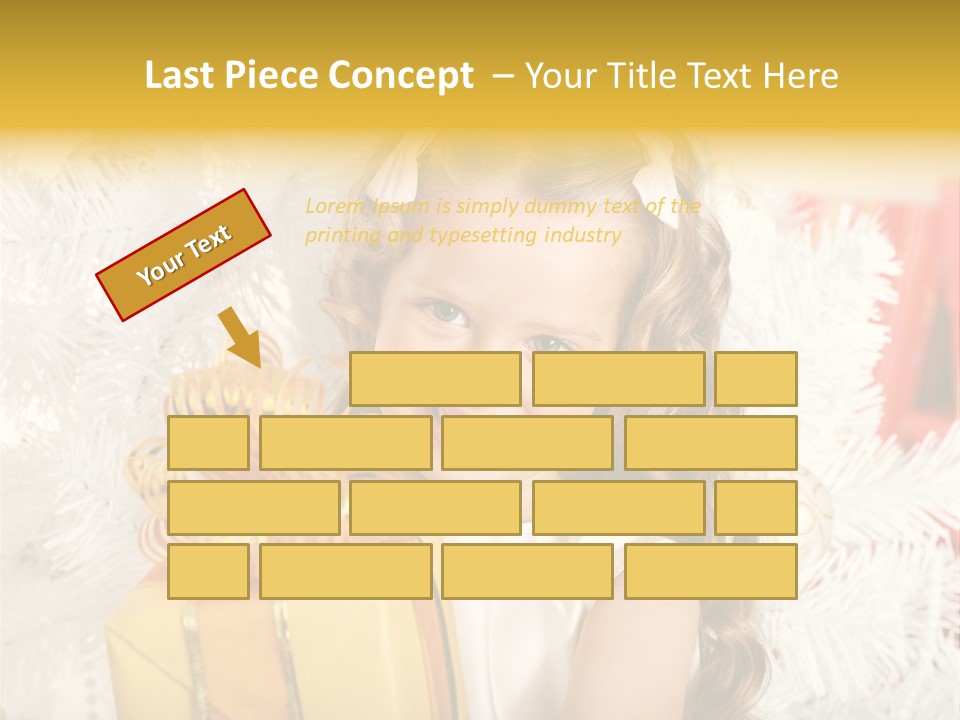 Box Decoration Girl PowerPoint Template