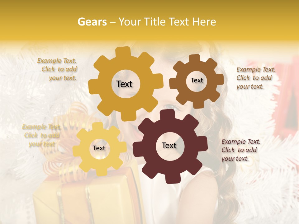 Box Decoration Girl PowerPoint Template