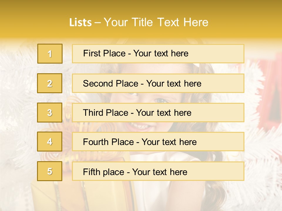 Box Decoration Girl PowerPoint Template