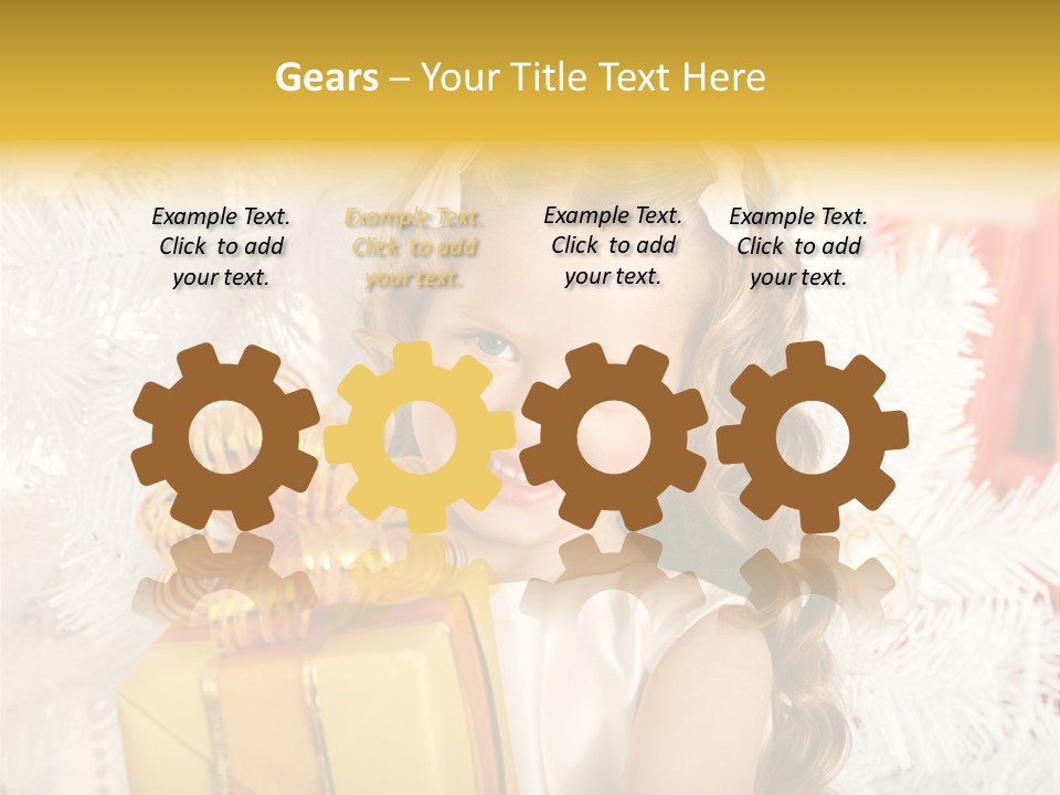 Box Decoration Girl PowerPoint Template