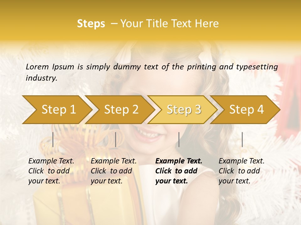 Box Decoration Girl PowerPoint Template