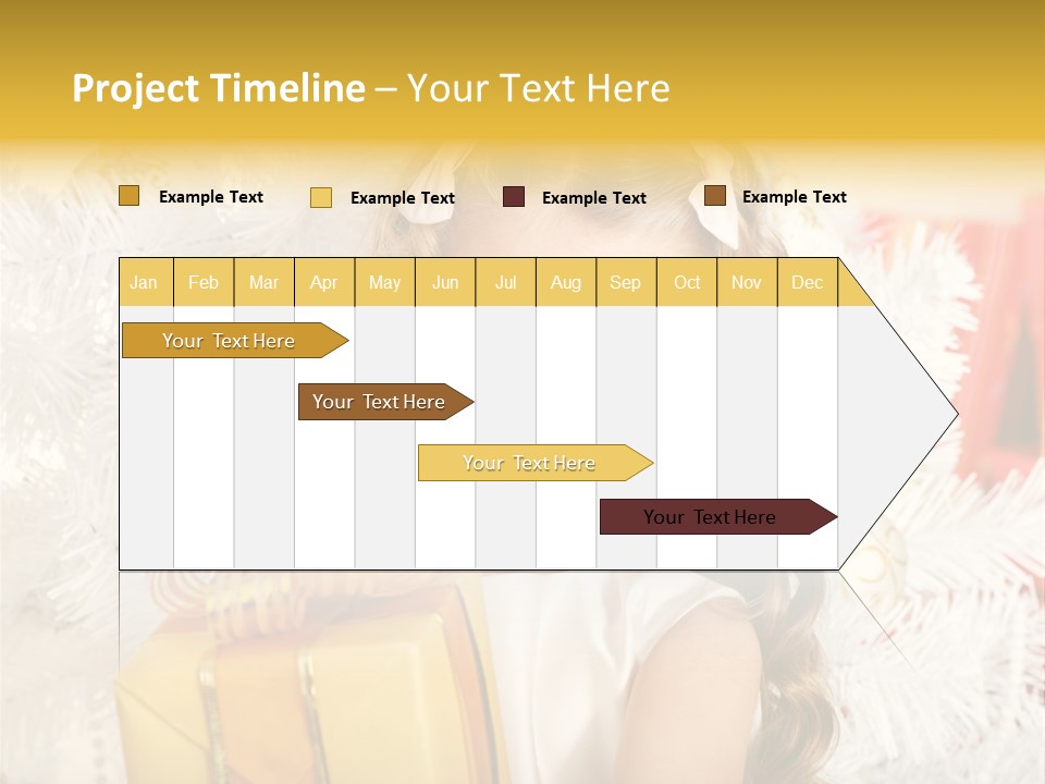 Box Decoration Girl PowerPoint Template