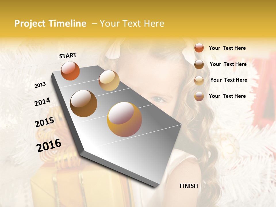 Box Decoration Girl PowerPoint Template