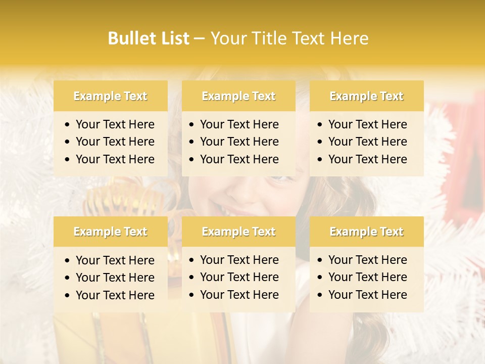 Box Decoration Girl PowerPoint Template