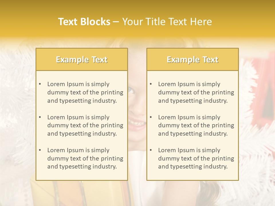 Box Decoration Girl PowerPoint Template