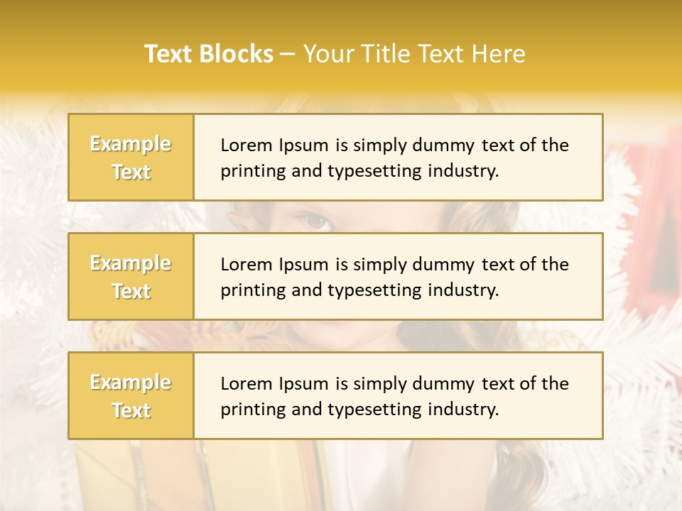 Box Decoration Girl PowerPoint Template