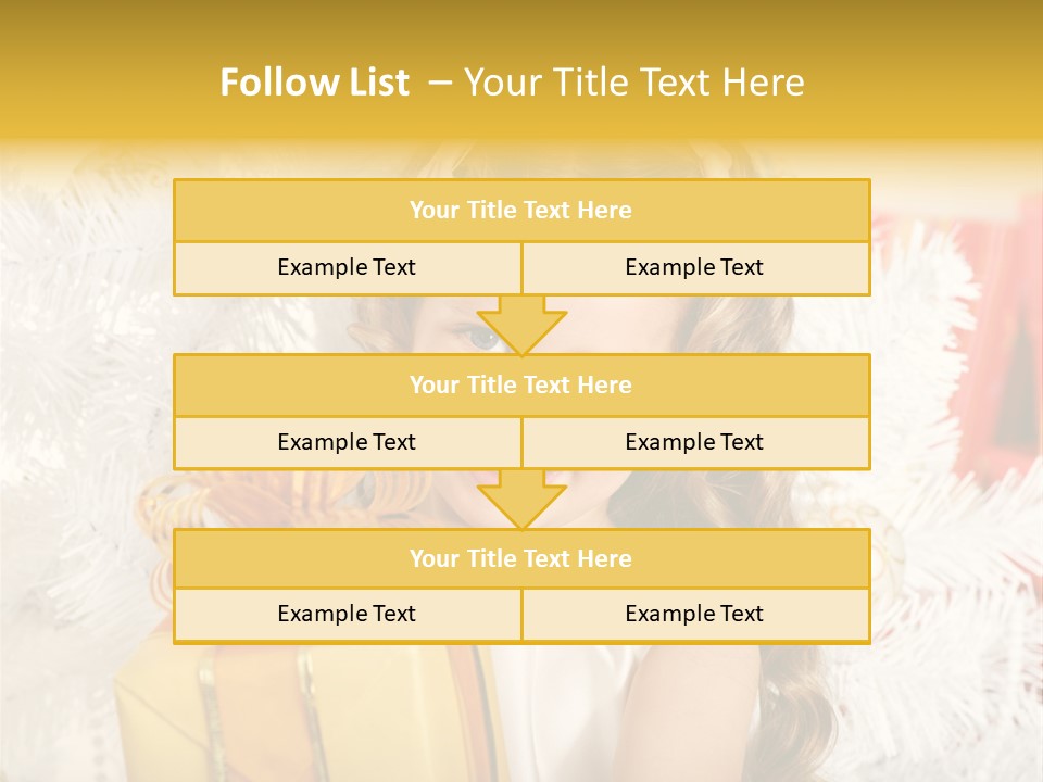 Box Decoration Girl PowerPoint Template