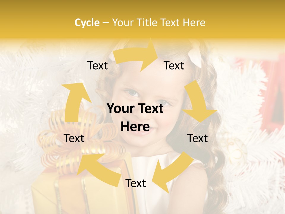 Box Decoration Girl PowerPoint Template