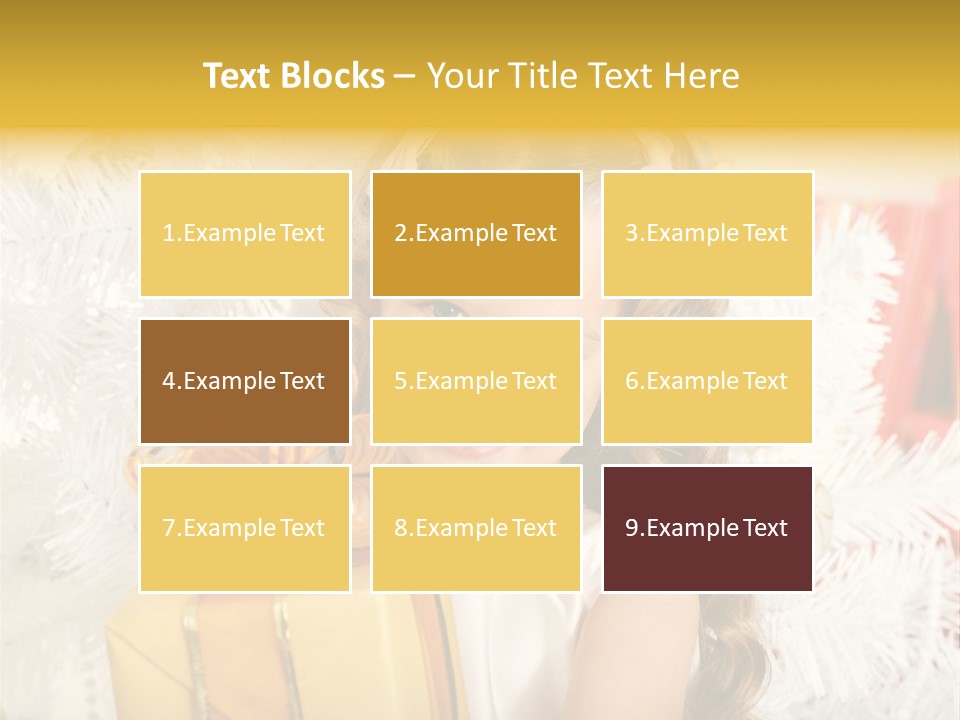 Box Decoration Girl PowerPoint Template