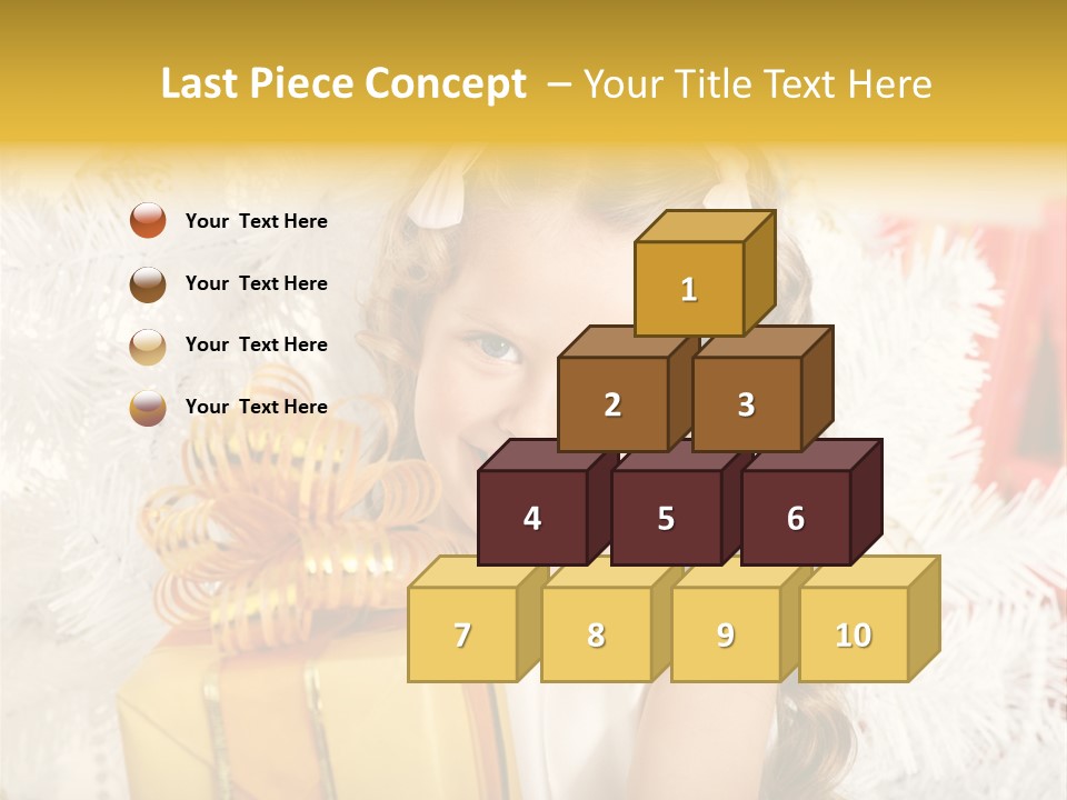 Box Decoration Girl PowerPoint Template