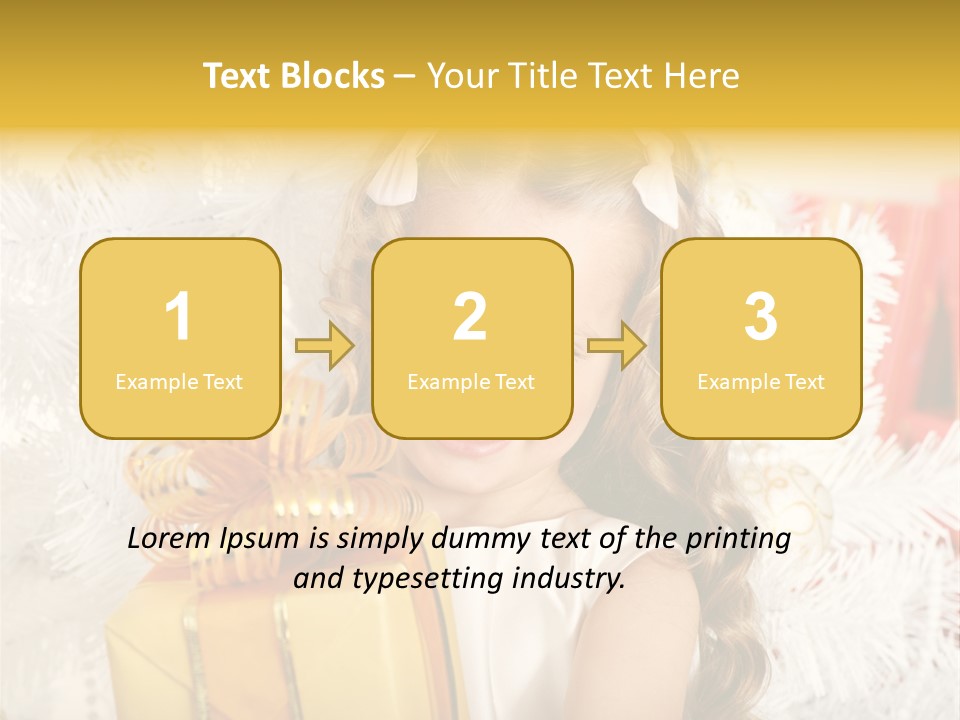 Box Decoration Girl PowerPoint Template