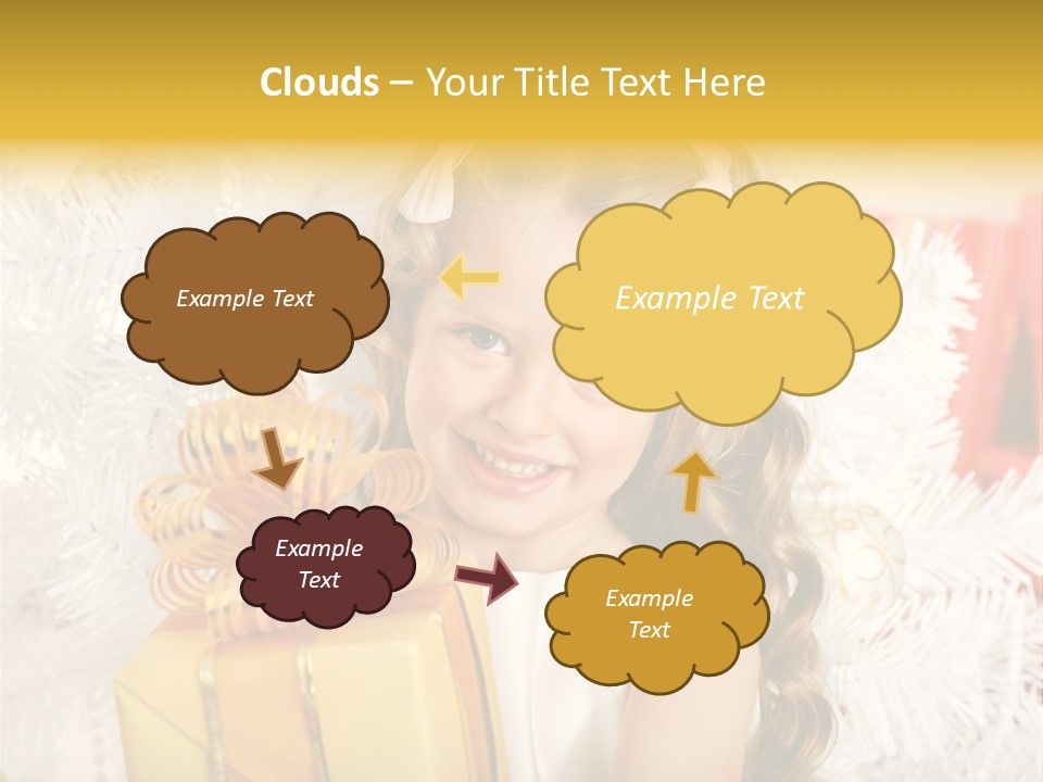 Box Decoration Girl PowerPoint Template