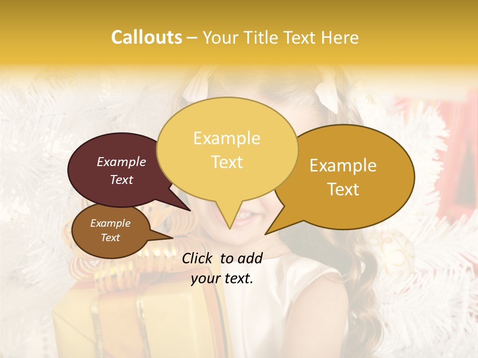 Box Decoration Girl PowerPoint Template