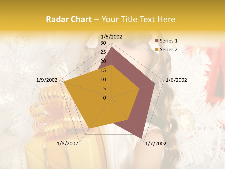 Box Decoration Girl PowerPoint Template