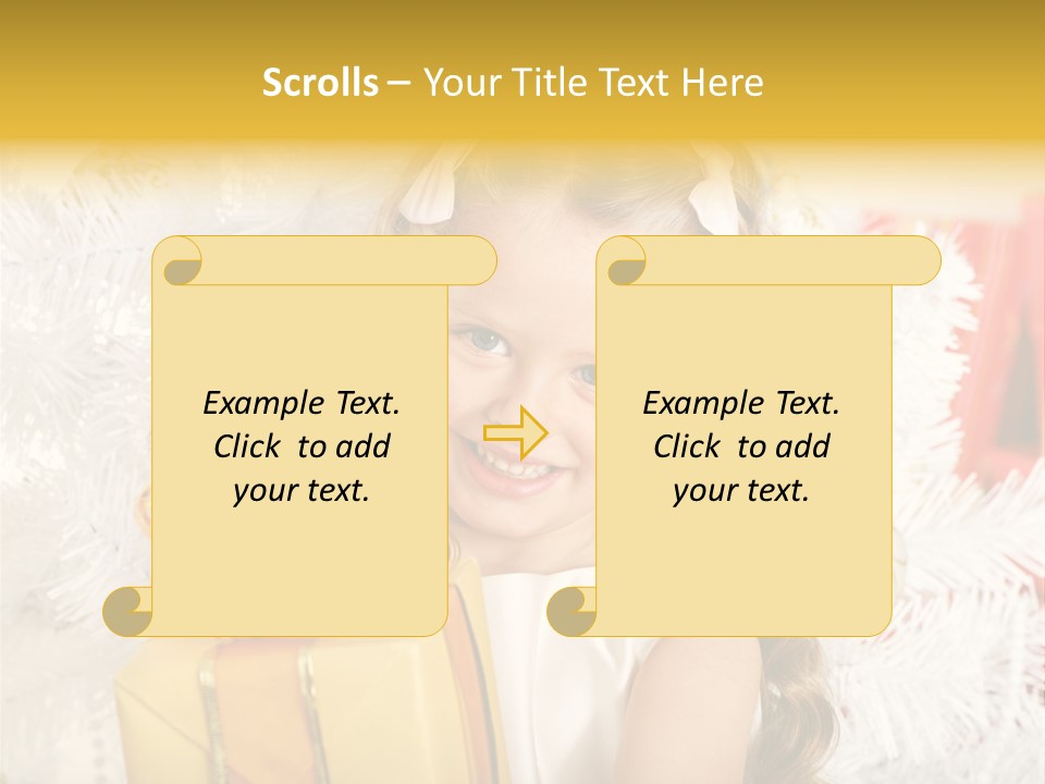 Box Decoration Girl PowerPoint Template