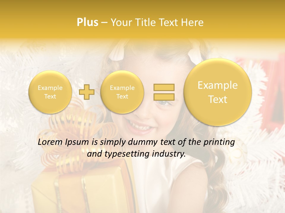 Box Decoration Girl PowerPoint Template