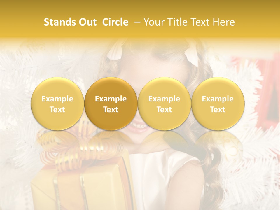 Box Decoration Girl PowerPoint Template