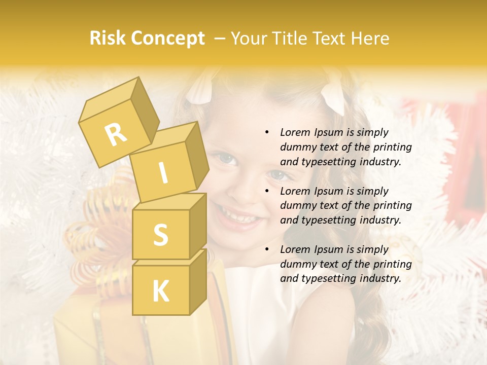 Box Decoration Girl PowerPoint Template