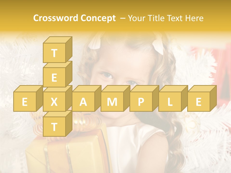 Box Decoration Girl PowerPoint Template