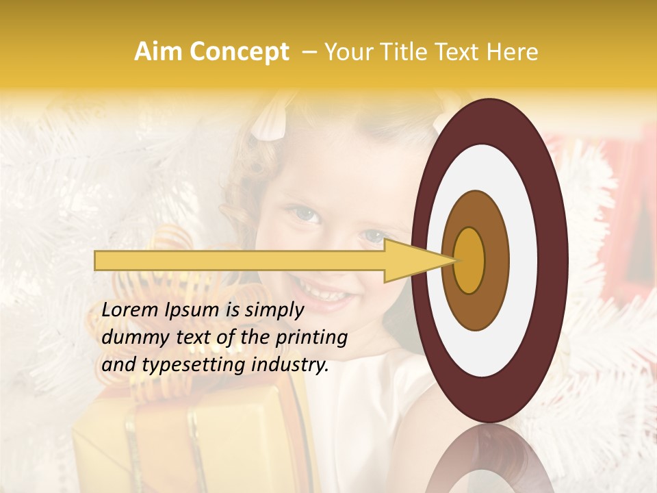 Box Decoration Girl PowerPoint Template