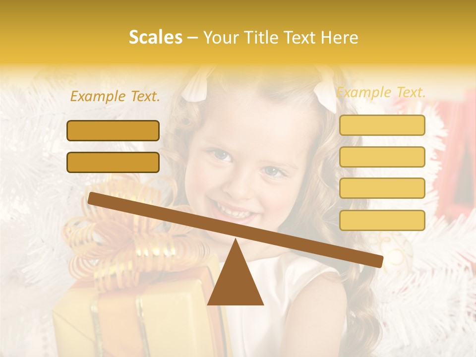 Box Decoration Girl PowerPoint Template