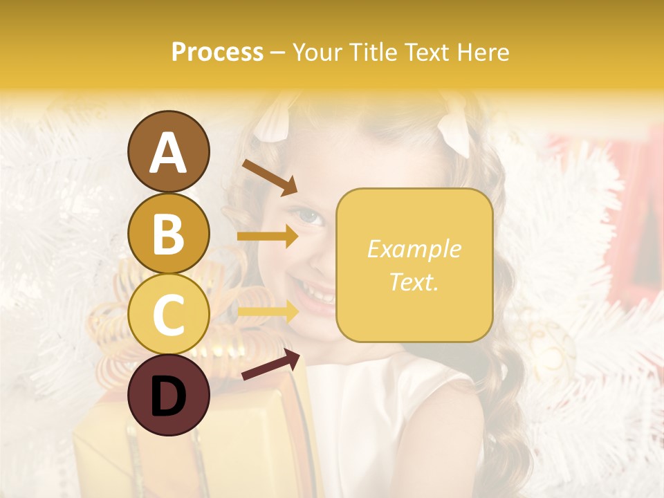 Box Decoration Girl PowerPoint Template