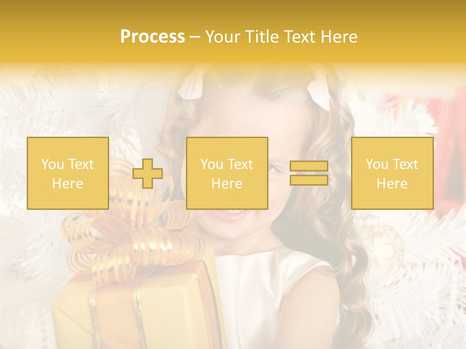 Box Decoration Girl PowerPoint Template