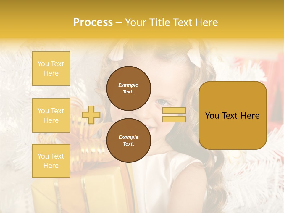 Box Decoration Girl PowerPoint Template