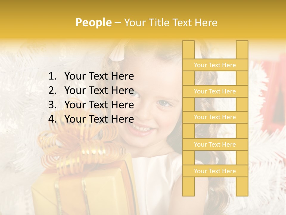 Box Decoration Girl PowerPoint Template