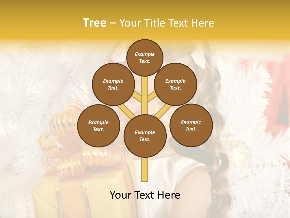 Box Decoration Girl PowerPoint Template