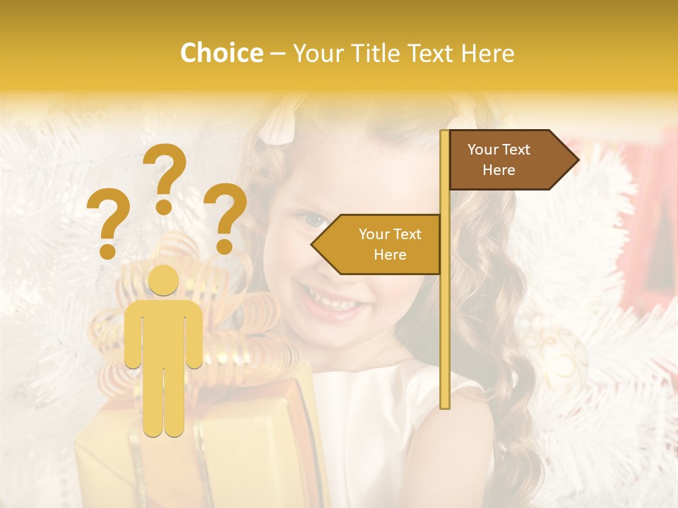 Box Decoration Girl PowerPoint Template