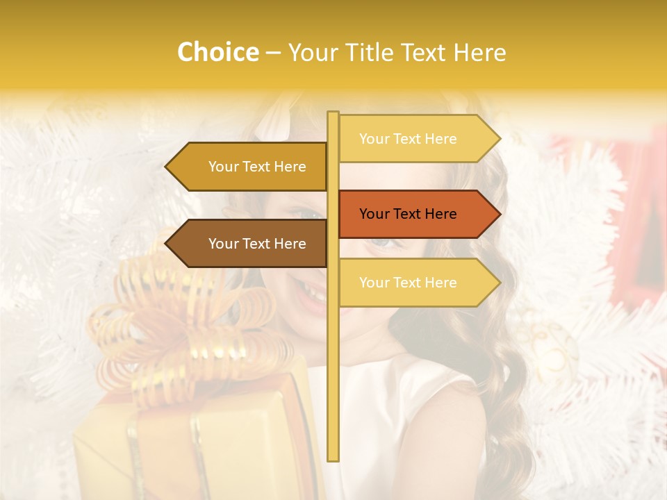 Box Decoration Girl PowerPoint Template