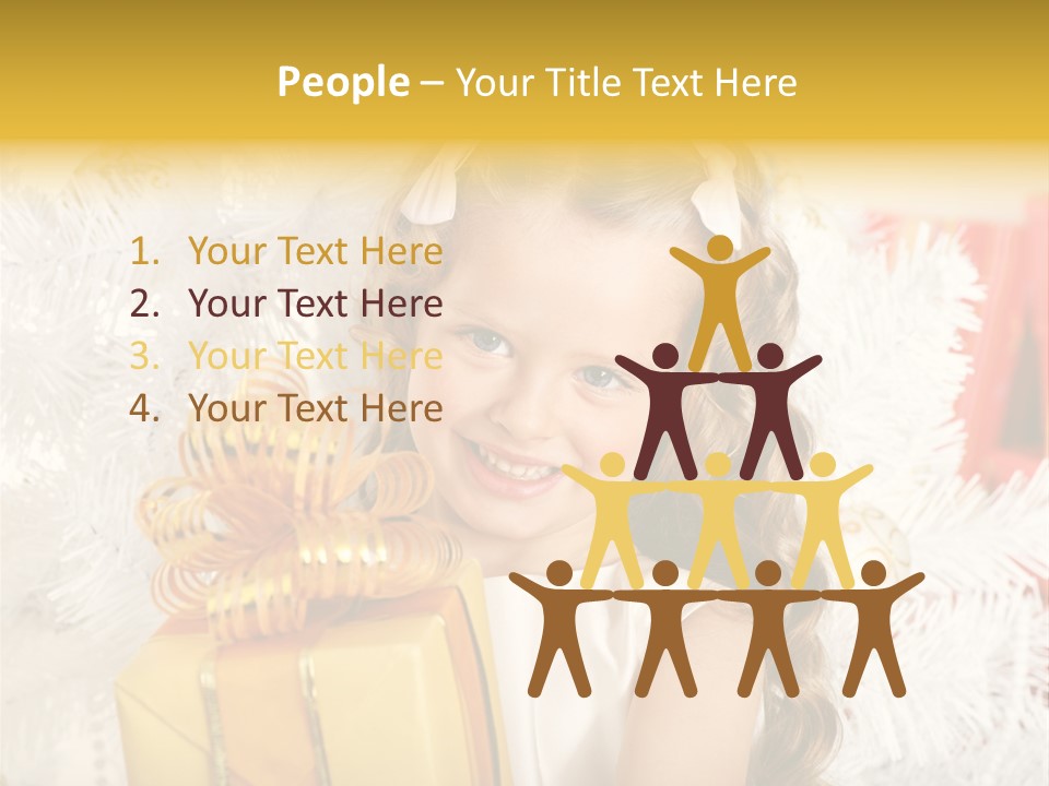 Box Decoration Girl PowerPoint Template