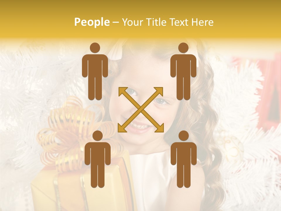 Box Decoration Girl PowerPoint Template