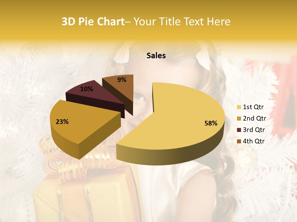 Box Decoration Girl PowerPoint Template