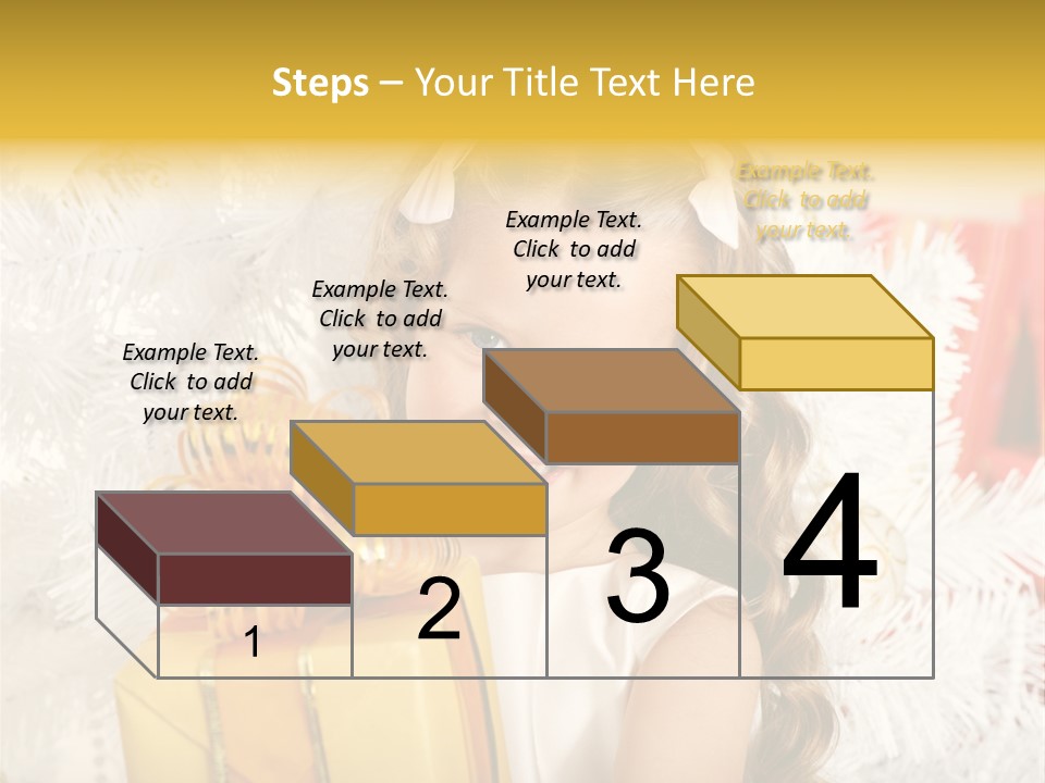 Box Decoration Girl PowerPoint Template