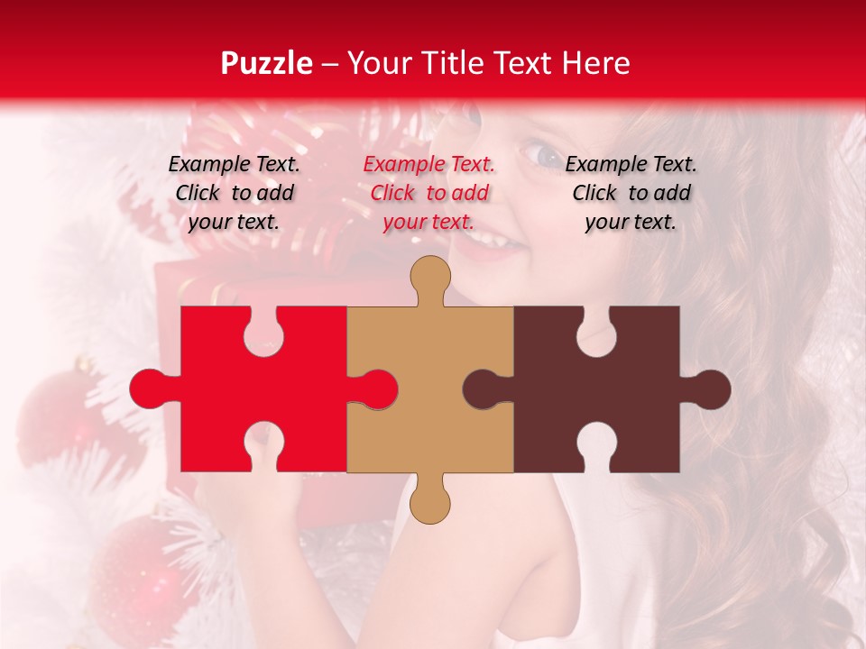 Winter Ribbon Happy PowerPoint Template