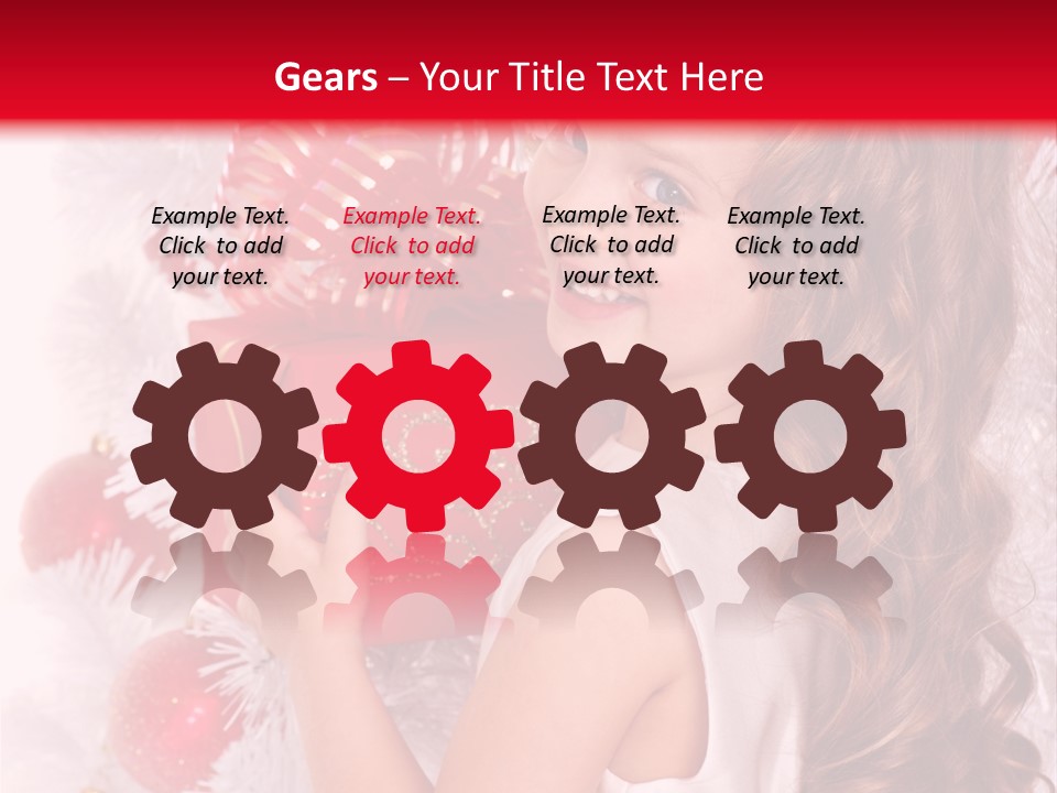 Winter Ribbon Happy PowerPoint Template