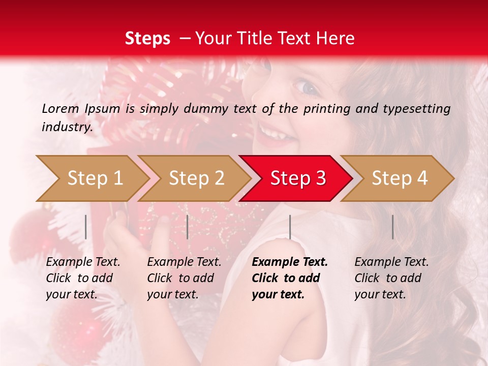 Winter Ribbon Happy PowerPoint Template