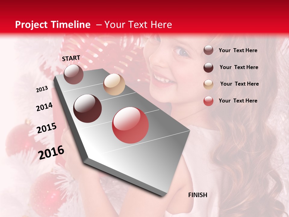 Winter Ribbon Happy PowerPoint Template