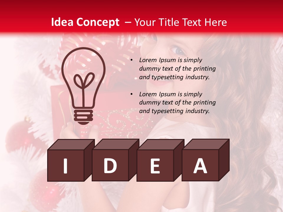 Winter Ribbon Happy PowerPoint Template