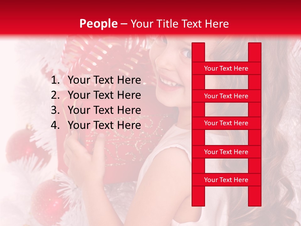 Winter Ribbon Happy PowerPoint Template