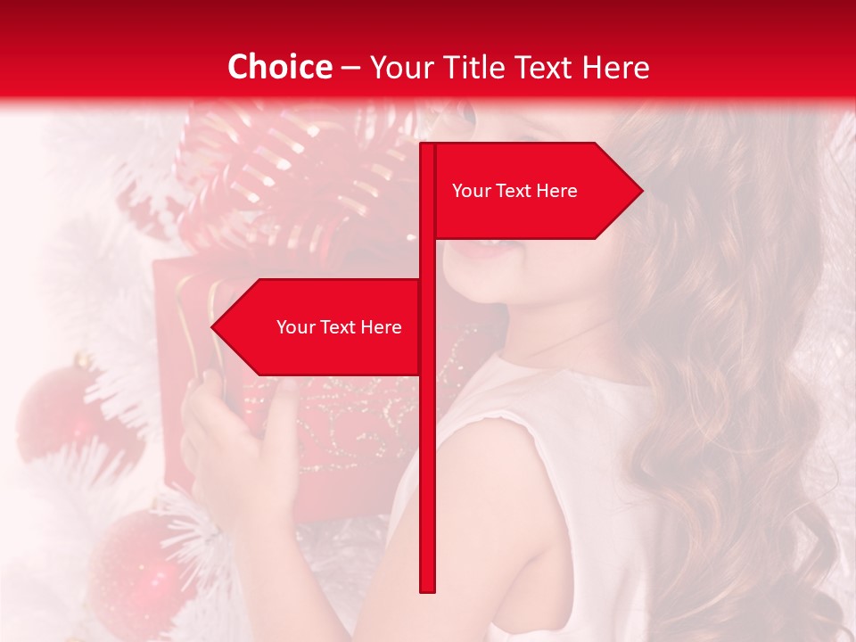 Winter Ribbon Happy PowerPoint Template