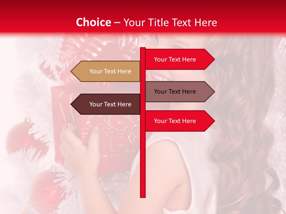 Winter Ribbon Happy PowerPoint Template