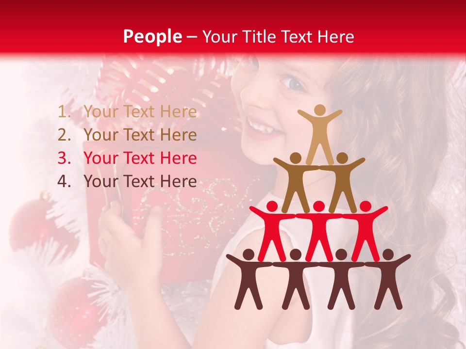 Winter Ribbon Happy PowerPoint Template