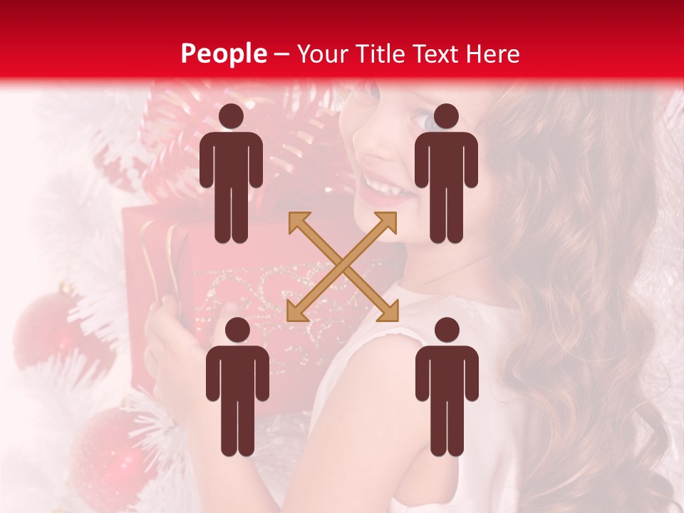 Winter Ribbon Happy PowerPoint Template