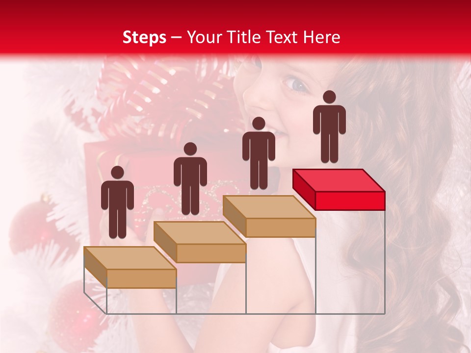 Winter Ribbon Happy PowerPoint Template